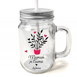 Mug en verre personnalisable - Cadeau Maman